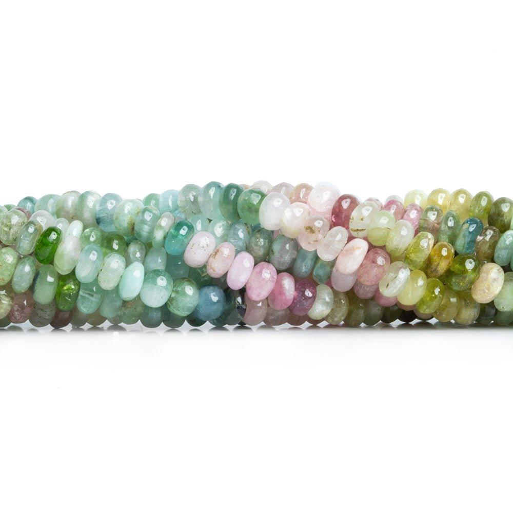 4.5-5.5mm Afghani Tourmaline Plain Rondelle Beads 18 inch 160 pcs - The Bead Traders