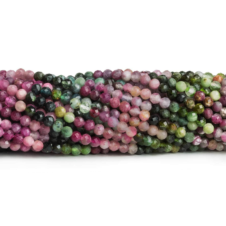 4mm Multicolor Tourmaline Microfaceted Round Beads 12 inch 85 pieces – The  Bead Traders