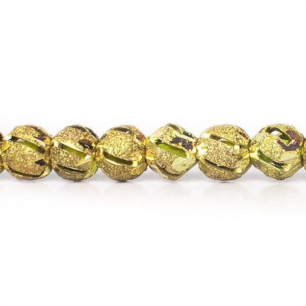 Buy 5mm Brass Bead Round Brushed Diamond Cut Circle Beads, 8 inch Online –  The Bead Traders