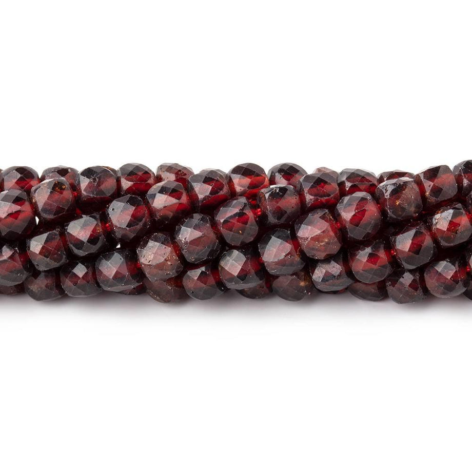 Garnet Stone Beads, Faceted Triangles