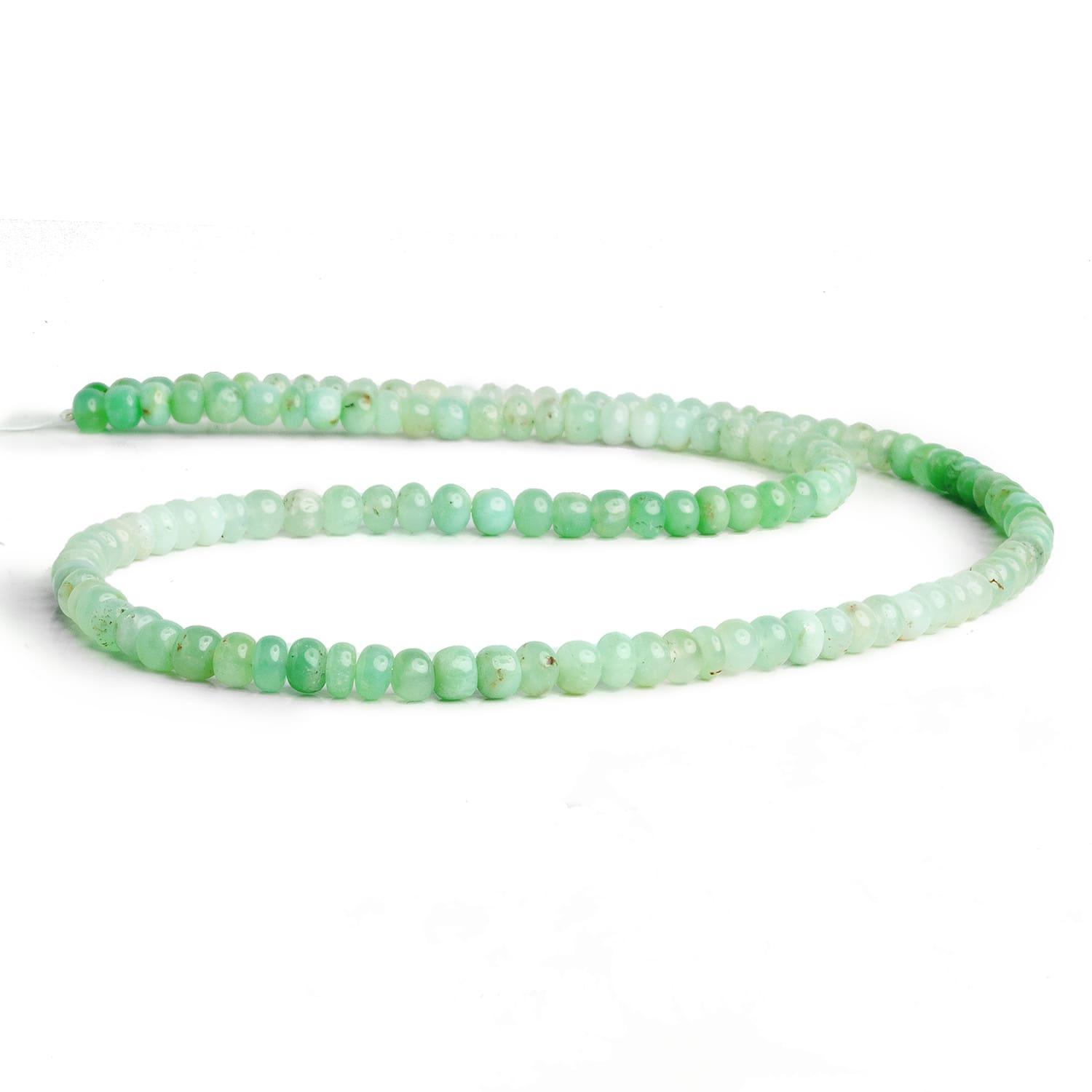 5-6mm Green Tanzanian Opal Plain Rondelle Beads 18 inch 130pcs