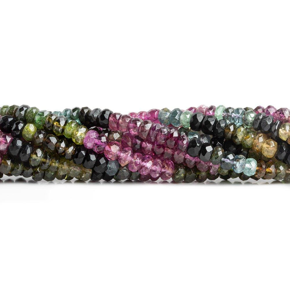 5mm Multi Tourmaline Faceted Rondelle Beads 15 inch 145 pieces - The Bead Traders