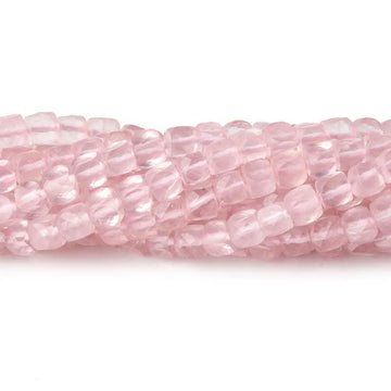 Madagascan Rose Quartz Crystal Beads - 25mm Rectangle