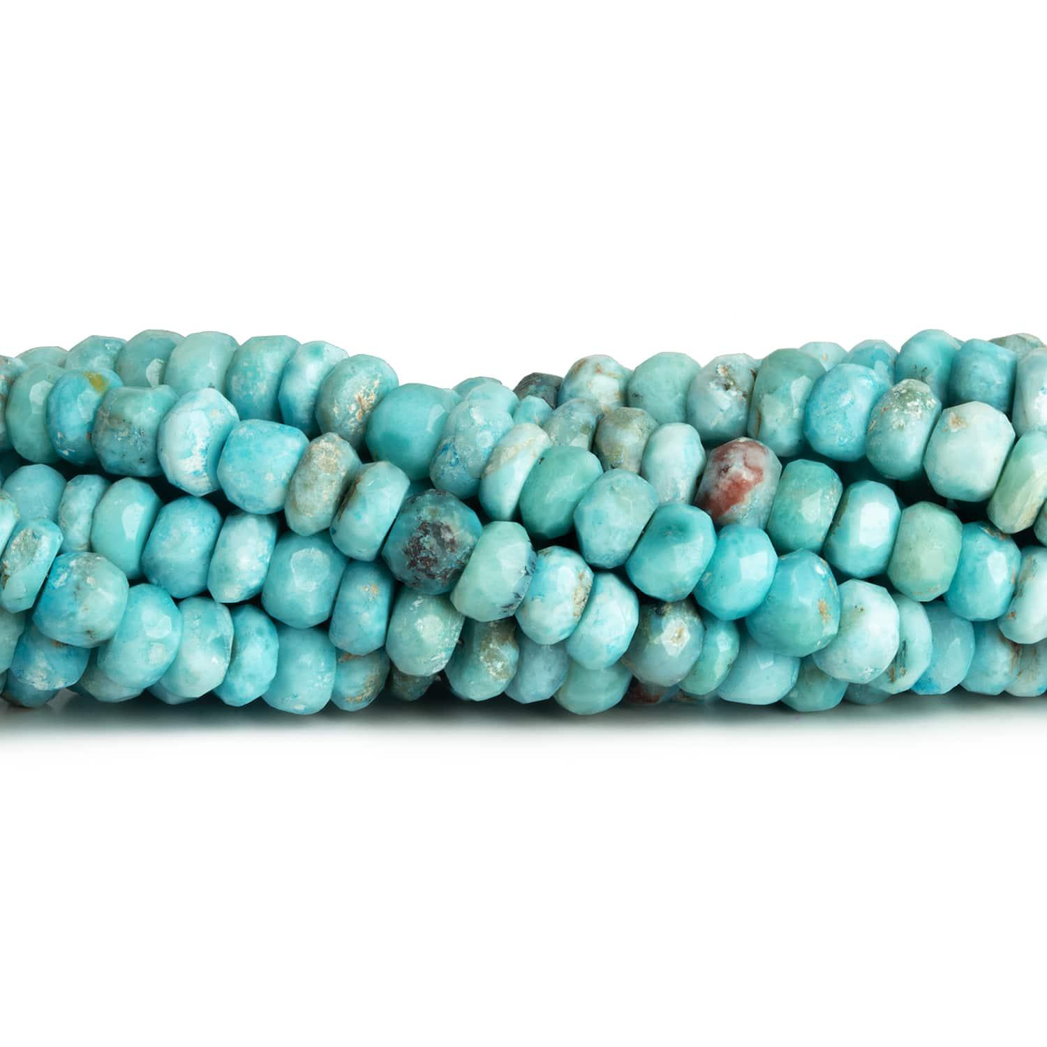 Faceted Natural Blue Aquamarine 6mm Round Beads