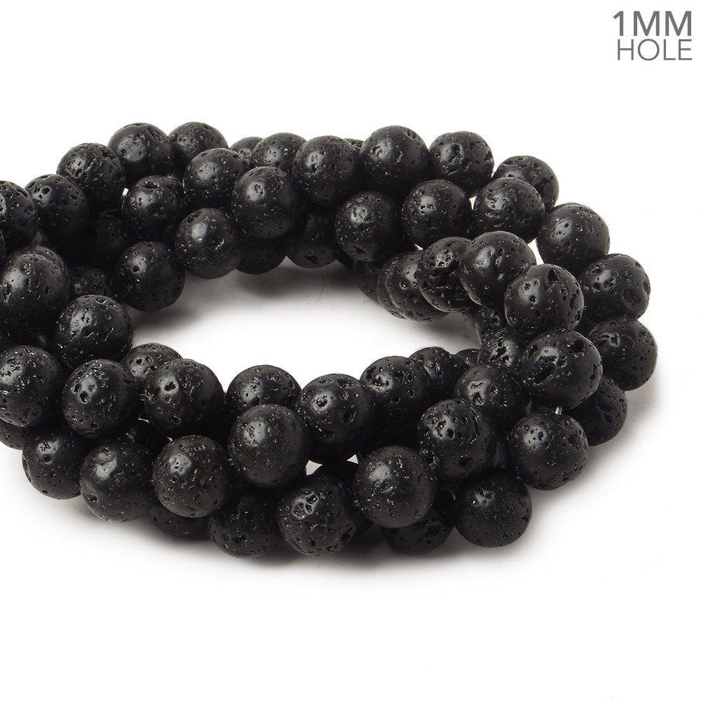 6mm, 8mm, 10mm Waxed Black Lava Beads Round Black Beads for Jewelry Making  Round Lava Stone Volcanic Rock Beads 6mm 8mm 10mm 
