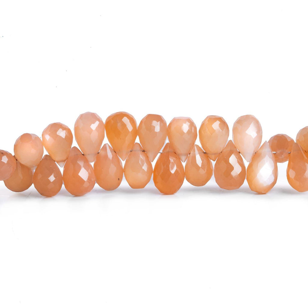 Angel Skin Moonstone Teardrops 8 inch 70 beads - The Bead Traders