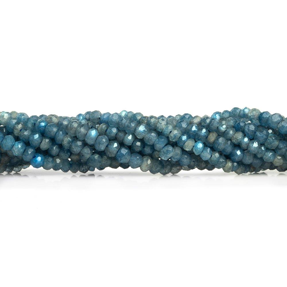 Blue Chalcedony Faceted Rondelle Beads 14 inch 145 pieces - The Bead Traders