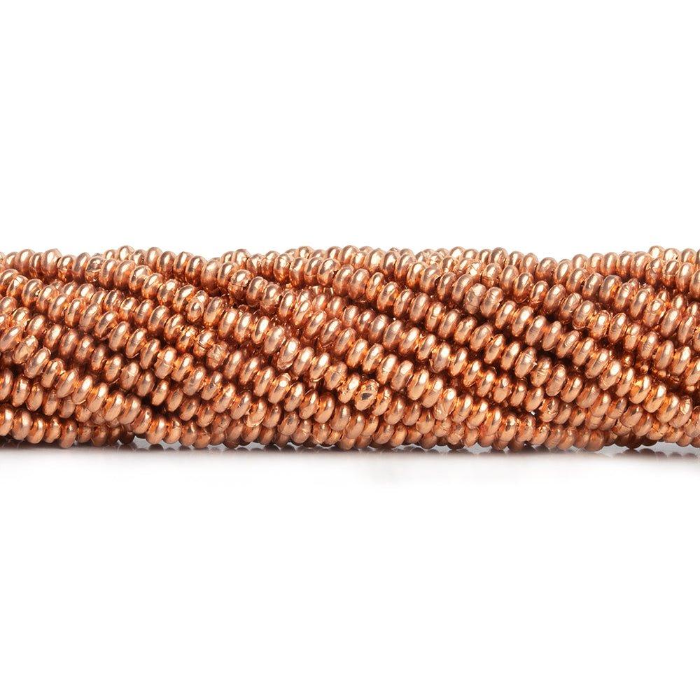 2 Strands Silver Plated Copper Rondelle Beads, Plain Copper Beads, Copper  Roundelles, Jewelry Making Tools, 9mmx5mm, 8 Inches, GPC818