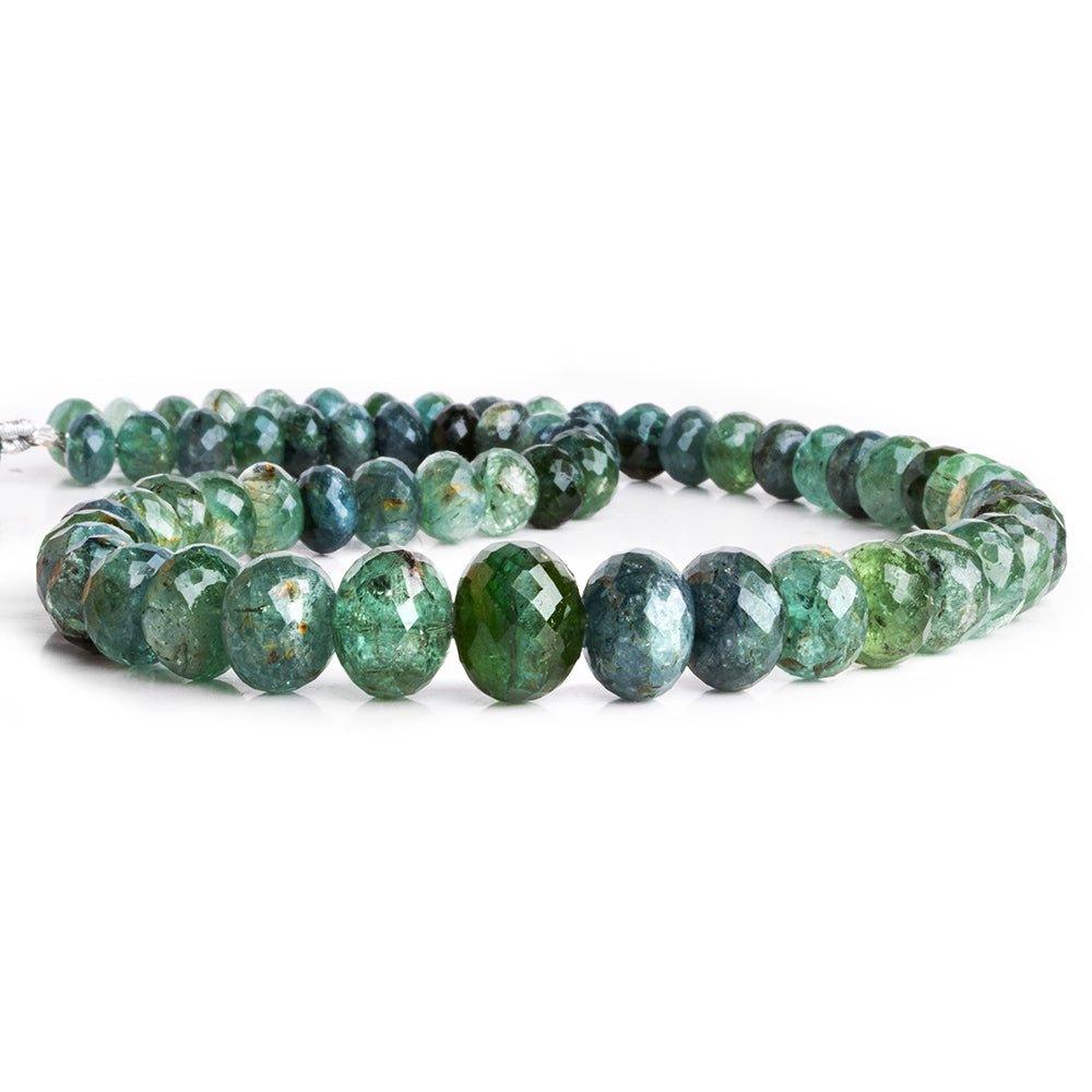 Green Tourmaline Faceted Rondelle Beads 16 inch 60 pieces - The Bead Traders