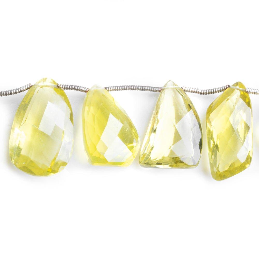 Lemon Quartz Faceted Freeshape Beads 8 inch 14 pieces - The Bead Traders