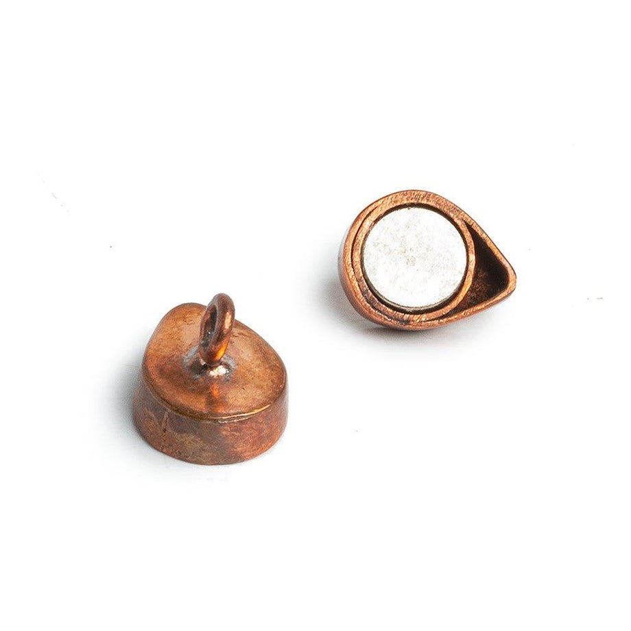 Buy Pure Copper Pear Magnetic Clasp, 14x10x17mm, 1 piece Online