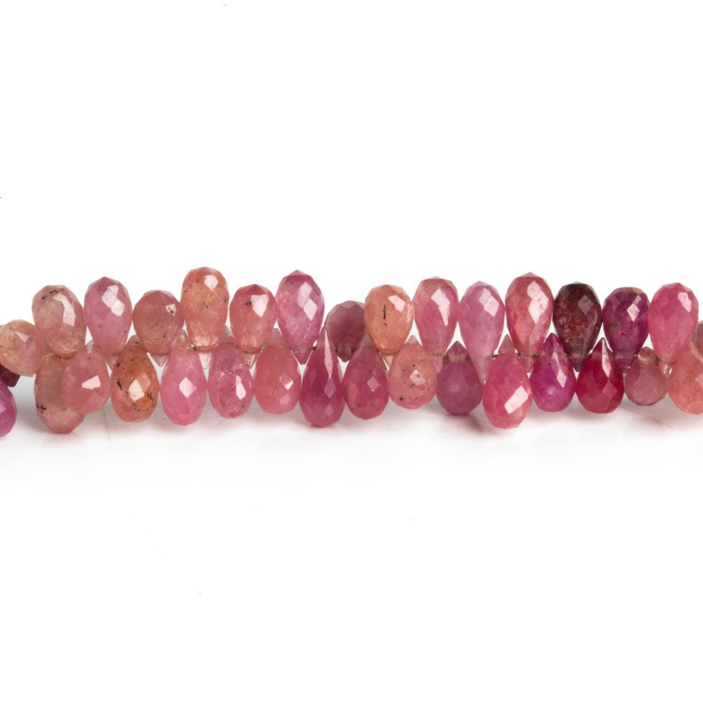 Ruby Faceted Teardrops 7.5 inch 90 pieces - The Bead Traders