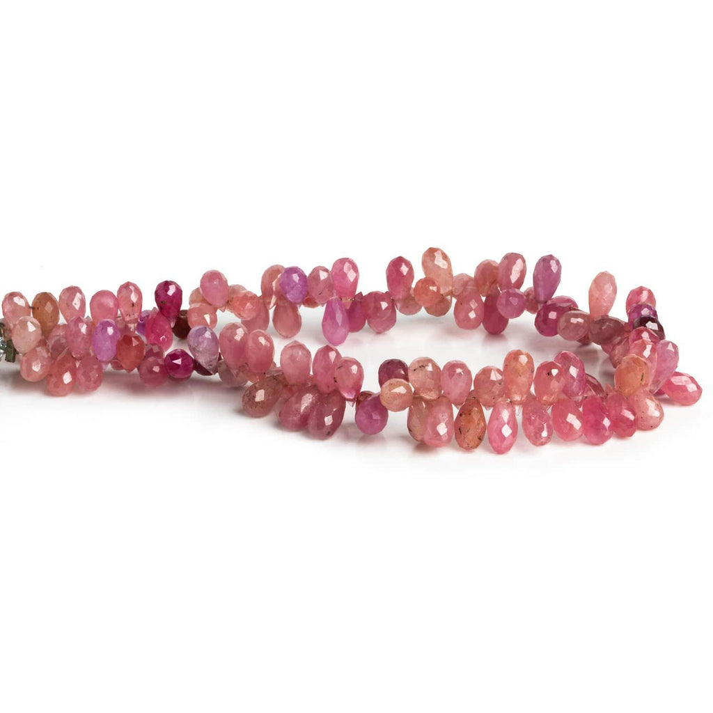 Ruby Faceted Teardrops 7.5 inch 90 pieces - The Bead Traders