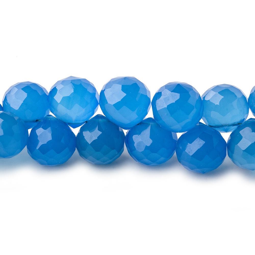5x3mm Faceted Dark Blue Chalcedony Beads Charms Flat Rondelle
