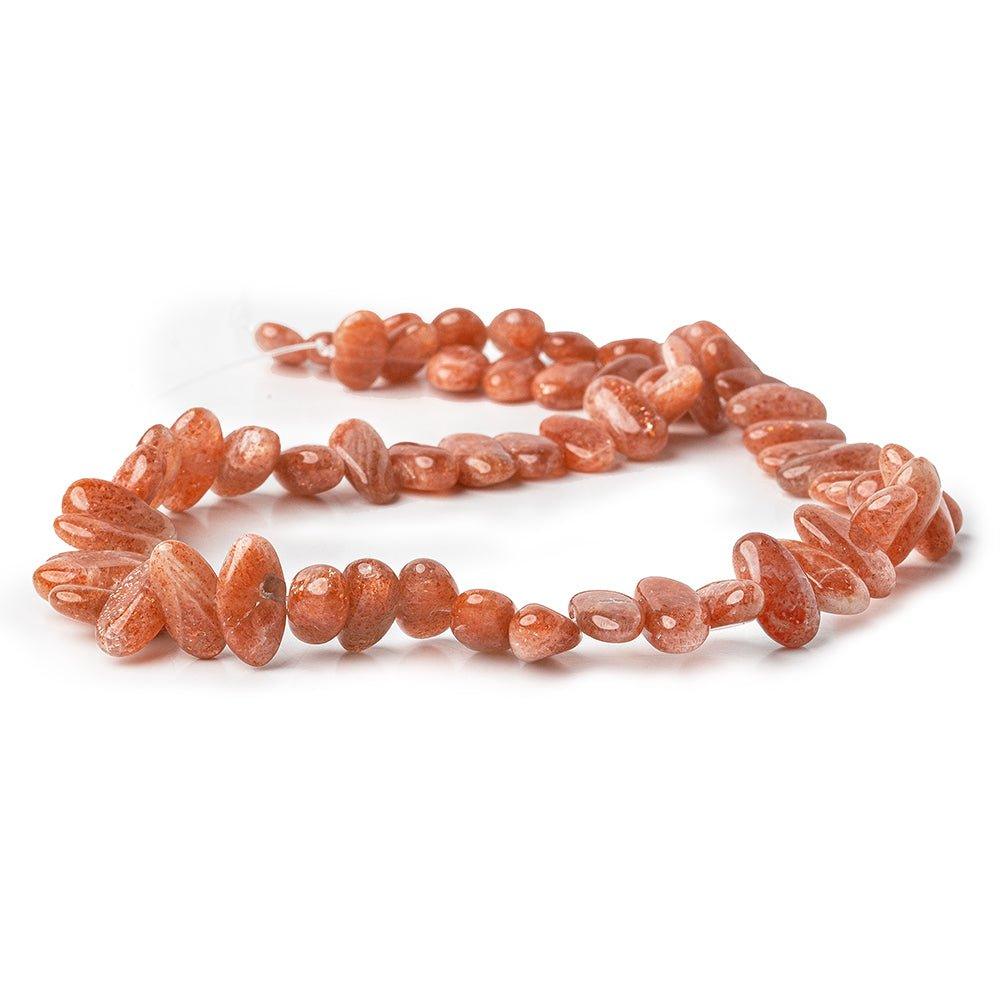 Sunstone side drilled plain nuggets 59 beads 16 inch 9x7mm - 15x7mm - The Bead Traders